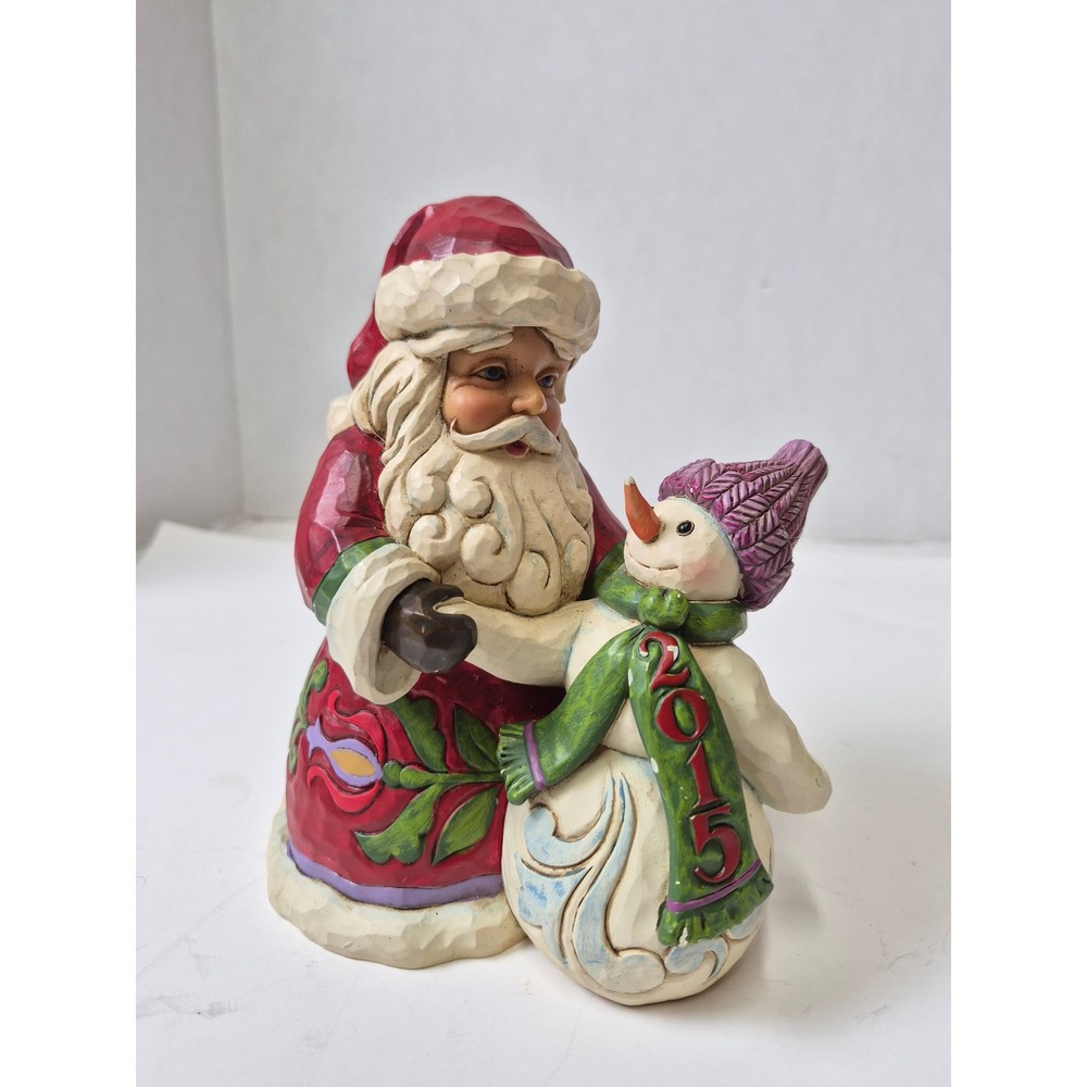Jim Shore Heartwood Creek 2015 Jolly Smiles Santa Snowman Figurine 4051217